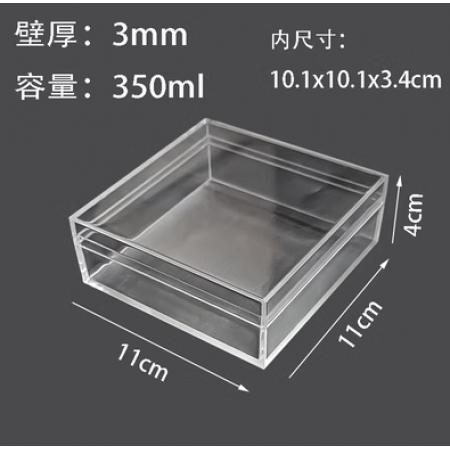 正方形透明塑料盒ps塑膠 11*11*4CM