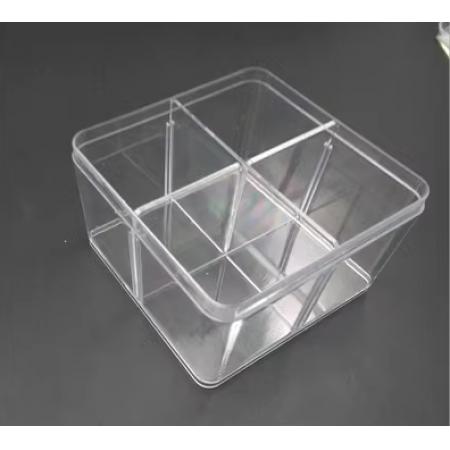 四格正方形透明塑料盒子 9.5cm