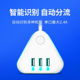 得力 魔方3轉(zhuǎn)帶USB接線板 插座(18321)【1.5m線】