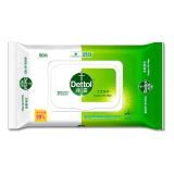 滴露（Dettol）衛(wèi)生濕巾濕紙巾殺菌抑菌 50片*1包