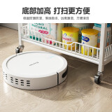 多層置物架子 白-5層60長-帶輪款