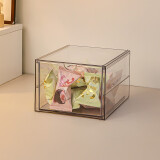 收納盒桌面抽屜式 透明色【單格】1個